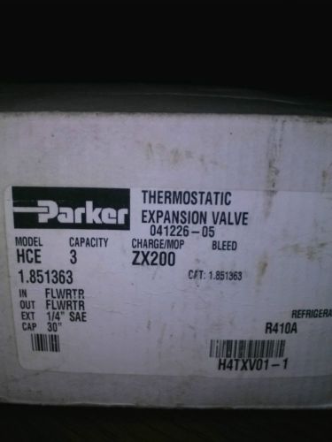 Parker Thermostatic Expansion Valve 041226-05 HCAE-3-ZX200 RC-ZE36A