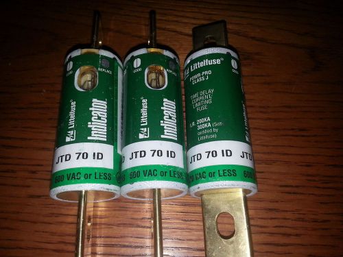 LOT OF 3  LITTLEFUSE JTD 70 TIME DELAY CURRENT LIMITING BRAND NEW