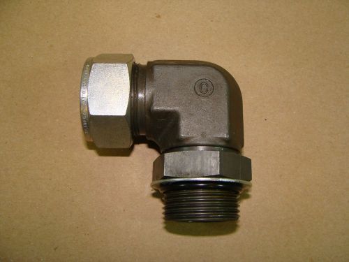 New swagelok 1&#034; sae - orb 90 degree connector compression tube fitting 16-c5bu-s for sale