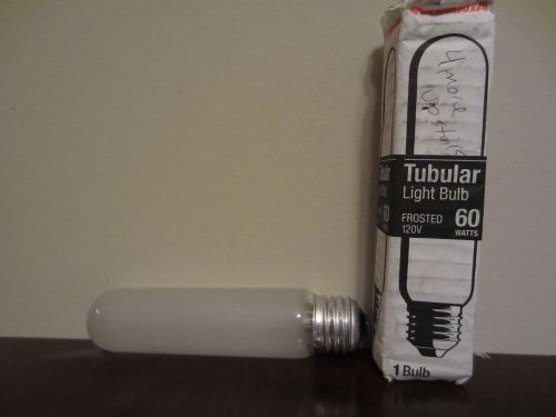 Sylvania Frosted 60W 120V Tubular Light Bulb Lamp 60T10/CF x1 NIB