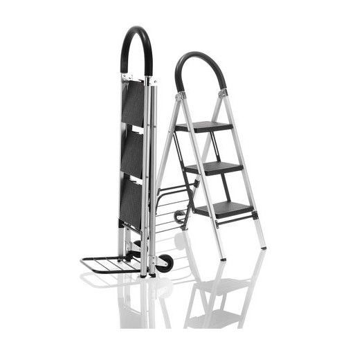 Ladder Cart Wheels Fold Safety Hand Professional Grade Step Compact Storage Work