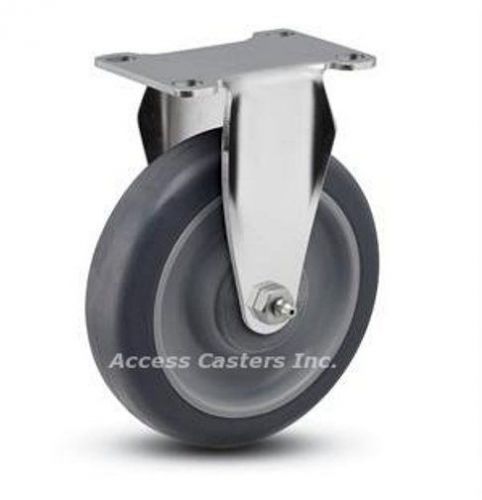 5MACHR 5&#034; Rigid Plate Caster, Hytrel on Autoclave Wheel, 300 lbs Capacity