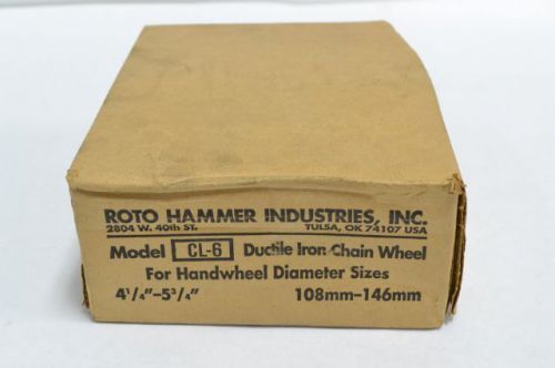 ROTO HAMMER CL-6 DUCTILE IRON CHAIN WHEEL SIZE 4-1/4 TO 5-3/4IN 146MM B209134