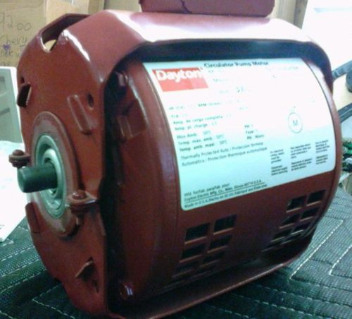 Dayton Circulator Pump Motor 3K515, 1/12  HP, 115 V, 60, 1/2&#034; DIA x 1/2&#034; L shaft