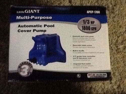 Little giant apcp-1700 - 29 gpm 1/3 hp automatic pool cover pump for sale