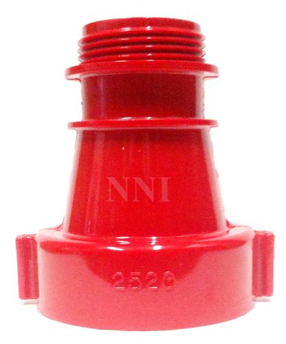 2-1/2&#034; female x 1-1/2&#034; male fire hose or hydrant nst tapered reducer - red for sale