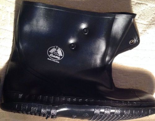 NEW ONGUARD Overboots Men XL Sz 14-15 Button Tab Black PVC By Bata Shoe Company