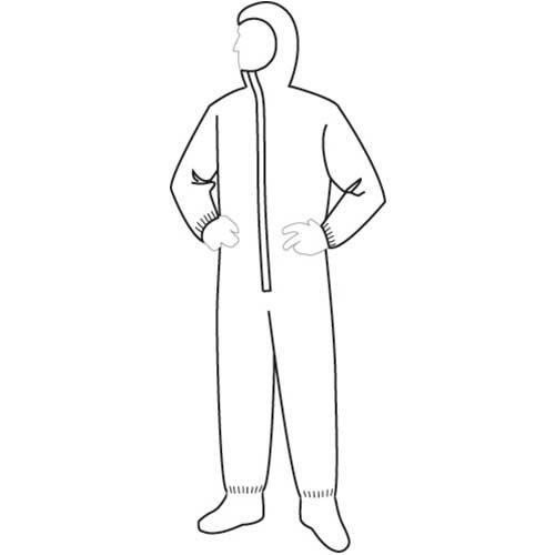 Permagard Coverall - With Hood and Boots -X X-Large -12/Case - Liberty - 18122