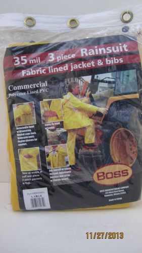 Boss 3 piece commercial rain suit (x-large) for sale
