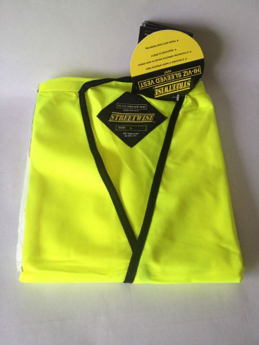 High visibility sleeved vest lime green - size large v3 for sale