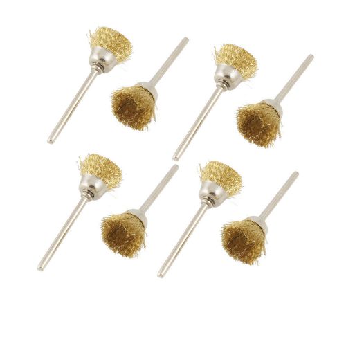 8 Pcs 17mm Gold Tone Steel Wire Cup Brush for Rotary Tools Die Grinder
