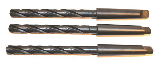 3 nos presto uk hss 1/2&#034; 3-flute 1 mt taper shank  drill bits for sale
