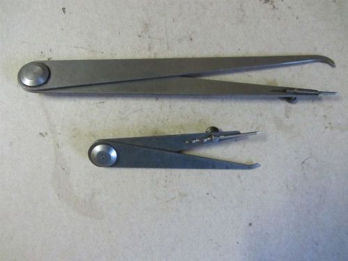 4&#034; and 8&#034; hermaphrodite calipers, brown &amp; sharp, union tool co. for sale