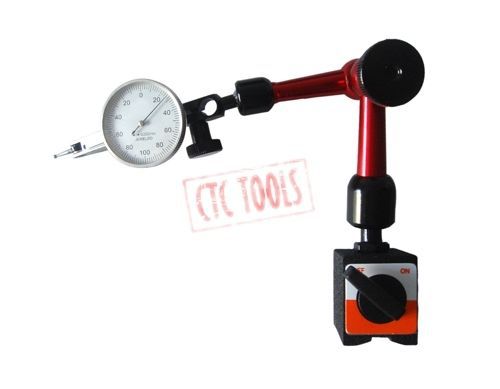 Micron dial test indicator gauge &amp; magnetic base - measuring milling lathe #d15 for sale