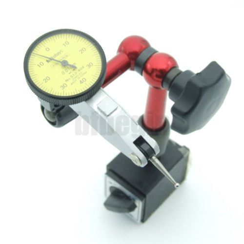 Test Gauge Scale Dial Indicator Precision  + Flexible Magnetic Base Holder Stand