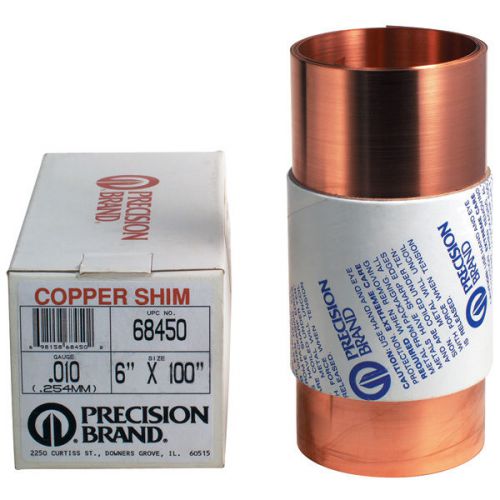 Precision brand copper 110 shim stock roll 0.001&#034; thick, 6&#034; width, 100&#034; length for sale
