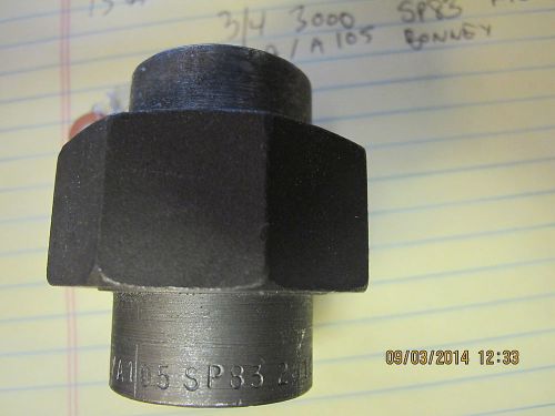 Bonny forge  3/4 ” socket weld union 3000# a105 sp83 forged steel usa for sale