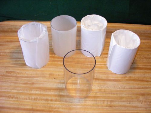 7x5x.135&#034; Polycarbonate Round Tube Rigid  Hobby Art Craft Project Material Lot 5
