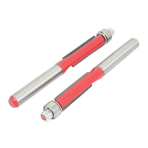 2pcs Wood Cutter 2 Flutes 1/4&#034; Round Shank 5/16&#034; Cutting Dia Straight Router Bit