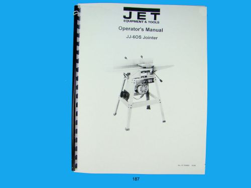 Jet   JJ-60S Jointer Operators Manual *187