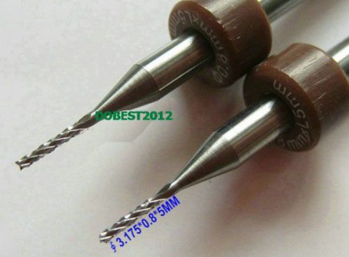 10pcs pcb cutters end mill engraving cnc router tool bits 1/8 0.8mm for sale