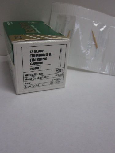 Dental Carbide Bur Neo Burr Diamond Trimming &amp; Finishing Needle #7401 Pack Of 25
