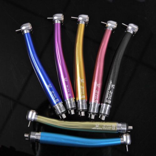 NSK Style Dental High Speed Handpiece Push Button Type Rainbow Color 4Hole