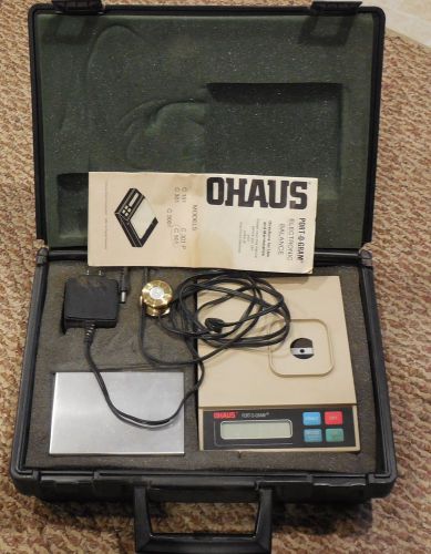 OHAUS PORT-O-GRAM ELECTRONIC BALANCE SCALE : MODEL C501 :  EXCELLENT WITH CASE!