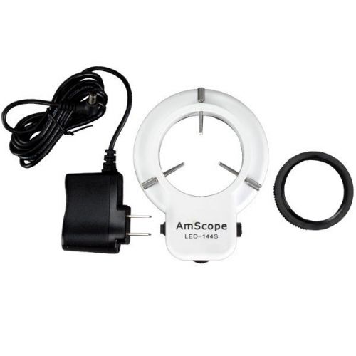 144 LED Adjustable Compact Microscope Ring Light + Adapter