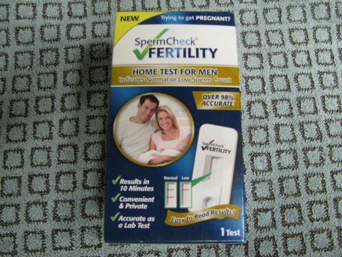 NEW SEALED SpermCheck Fertility Home Male Fertility/Sperm Check For Men EXP11/15