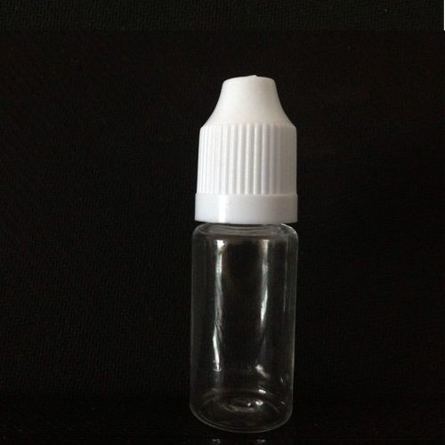 New 50pcs 5ML Empty PET Plastic e-juice Liquid Childproof Cap Dropper Bottles