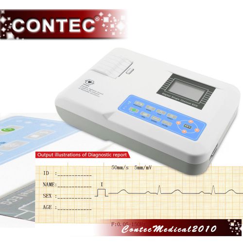 Ecg ekg machine electrocardiograph single 1-ch thermal printer ecg waveforms for sale