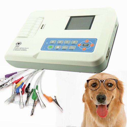Ce fda contec ecg300g veterinary 3 channel ecg ekg machine for vet, pet, animal for sale