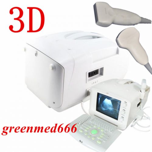 Digital ultrasound scanner machine +convex +linear transducer 2probe 3d software for sale