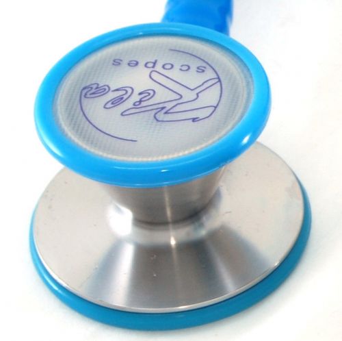 Dual head cardiology quality stethoscope virtuoso - 3 star rated -  sky blue for sale