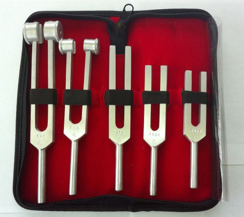 Set of 5 Tuning Forks Chiropractic Physical Therapy NEW