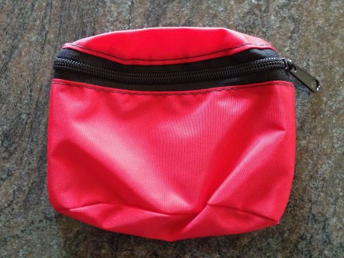 HANDY RED POUCH FIRST AID KIT BAG ACCESSORY CASE WITH BELT LOOP EMT EMS