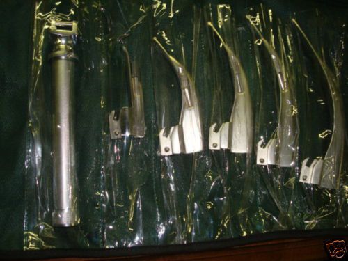 Laryngoscope Mac Set, handle AA, Blades 1-4
