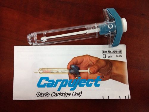 Carpuject Sterile Cartridge Unit Syringe System