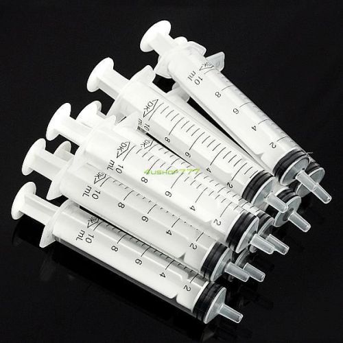 10x plastic disposable syringe 10ml 10cc for measuring hydroponics nutrient for sale