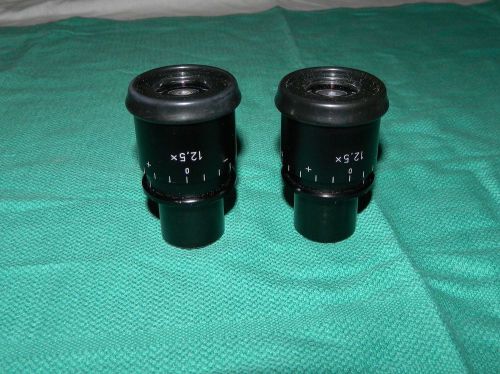 Carl Zeiss Pair of 12.5X Eye Pieces 25mm