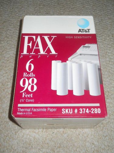 5 rolls AT&amp;T Thermal facsimile paper fax paper rolls