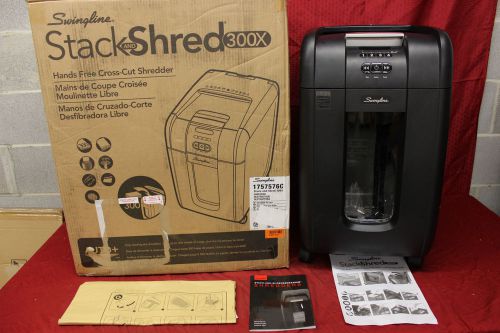 Swingline Paper Shredder, Stack-and-Shred 300X Hands Free, Super Cross-Cut 300Sh