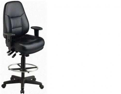 Our Very Best Black Leather Drafting Chair by Harwick (Model 100KL)