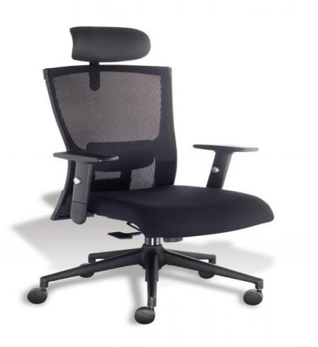 Adjustable High-Back Mesh Office Seat with Head and Armrests