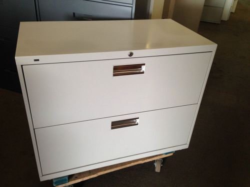 ***2 drawer lateral size file cabinet by hon office furniture w/lock&amp;key 36&#034;w*** for sale