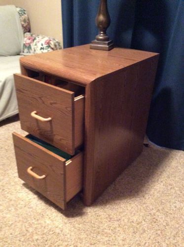 Filing cabinet, laminated natural oak color, 2 drawers