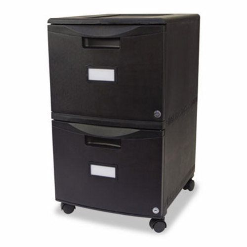 Storex 2-Drawer Mobile Filing Cabinet, 14-3/4w x 18-1/4d x 26h (STX61309B01C)