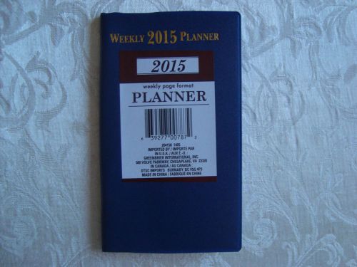 Pocket Blue 2015 Weekly Planner Daily Appointment Book Meetings School