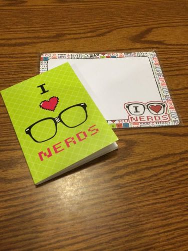 Note Pad Mouse Pad  &amp; Blank Weekly Planner (NEW) I Love Nerds Theme BTS